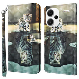 Etui z klapką do Xiaomi Redmi Note 13 Pro+, Wallet, Cat & Tiger