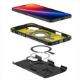 Etui Spigen do iPhone 16 Plus, Tough Armor Mag MagSafe, czarne + Szkło Hartowane 9H