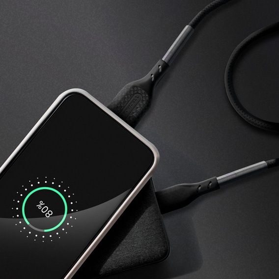 Karbonowy Kabel USB Lightning 12W do Apple CarPlay, 100cm