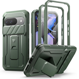 Etui pancerne do Google Pixel 9, Dexnor Full Body (Two Frames), zielone