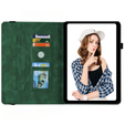Etui do Lenovo Tab M9, Wallet Pen Slot, butterflies, zielone