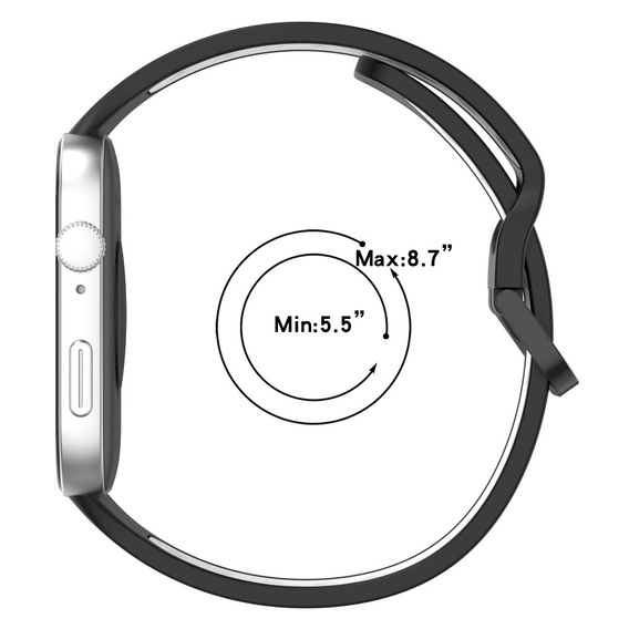 Pasek Silikonowy do Huawei Watch Fit 4 / 4 Pro / 3, Czarny / Biały