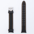 Pasek Silikonowy do Xiaomi Smart Band 10 / 9 / 8, Czarny / Pomarańczowy