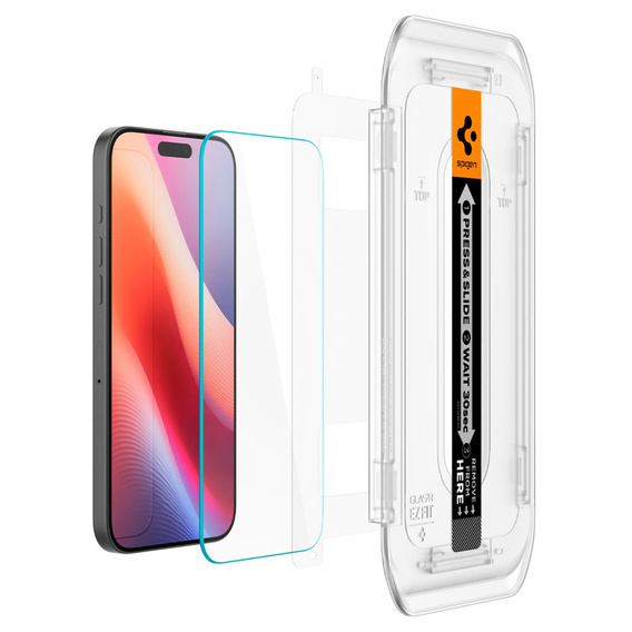 SPIGEN Szkło Hartowane do iPhone 17 Pro Max / 16 Pro Max, Glas.TR EZ Fit (2 sztuki)