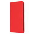 Etui z klapką do Samsung Galaxy S25, Litchi Skin Grain, czerwone