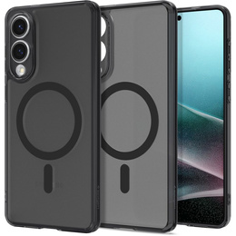 Etui z MagSafe Spigen do Samsung Galaxy S25 Edge, Ultra Hybrid, matowe / czarne + Szkło Hartowane 9H