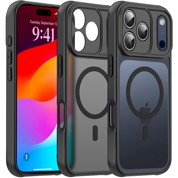 Etui do iPhone 17 Pro Max, Matt Case, do Magsafe, matowe czarne