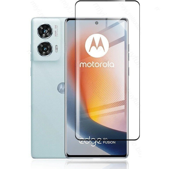 Szkło Hartowane 3D do Motorola Edge 50 Fusion 5G, czarna ramka