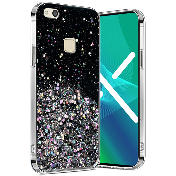 Etui do Huawei P10 Lite, Glittery, czarne