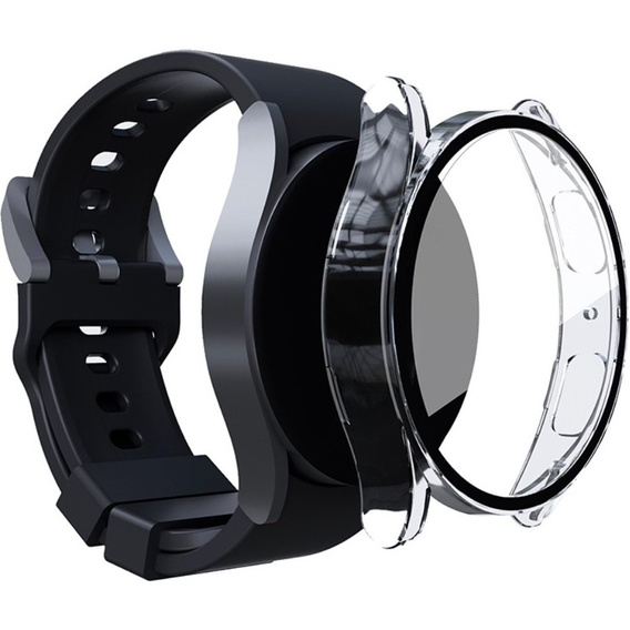 2w1 Etui + Szkło Hartowane do Samsung Galaxy Watch 5 40mm, Przezroczyste
