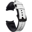 Pasek Skórzany do Samsung Galaxy Watch 4/5/6/7/FE 40/42/43/44/45/46/47mm, Biały