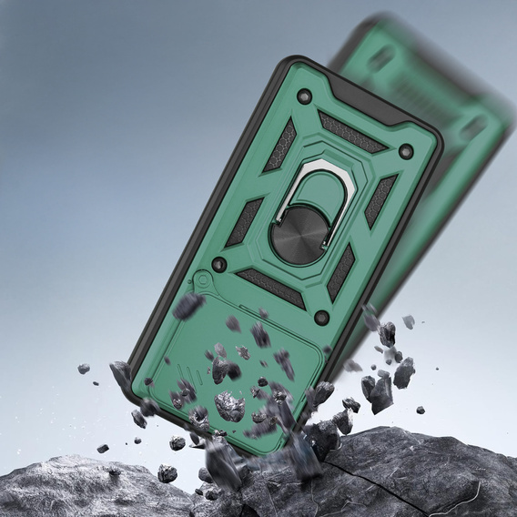 Etui pancerne do Motorola Edge 60 / 60 Fusion, CamShield Slide, zielone