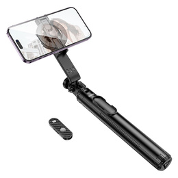 Selfie stick Hoco K25 tripod z pilotem bezprzewodowym magnetyczny - czarny