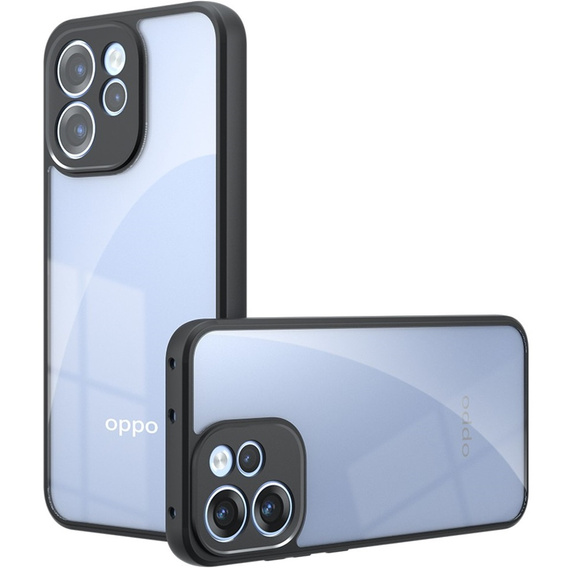 Etui do Oppo Reno 15 Pro, Fusion Hybrid, przezroczyste z czarną ramką