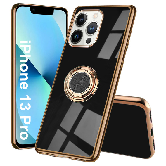 Etui do iPhone 13 Pro, Electro Ring, czarne