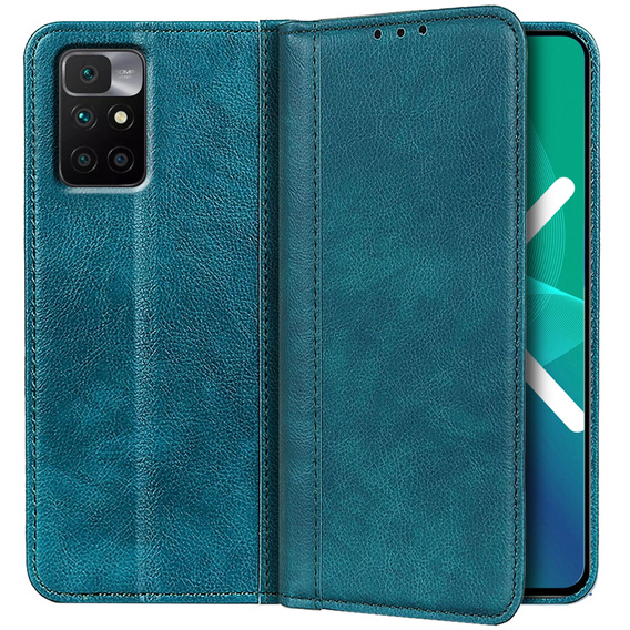 Etui do Xiaomi Redmi 10, Wallet Litchi Leather, zielone