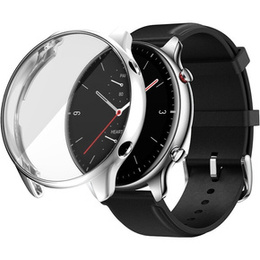 2w1 Etui z Osłoną na Ekran do Amazfit GTR 2, Srebrne