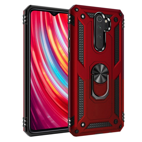 Etui pancerne do Xiaomi Redmi Note 8 Pro, Nox Case Ring, czerwone