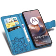 Etui z klapką do Motorola Moto G56 5G, Butterfly, niebieskie