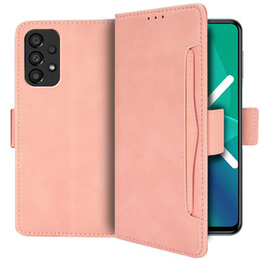 Etui z klapką do Samsung Galaxy A13 4G, Card Slot, różowe