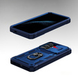 Etui pancerne do Samsung Galaxy S24, CamShield Slide, niebieskie