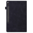 Etui biznesowe z eko-skóry do Samsung Galaxy Tab S10 Lite / S10 FE / S9 FE / S9 / S8 / S7 – czarne
