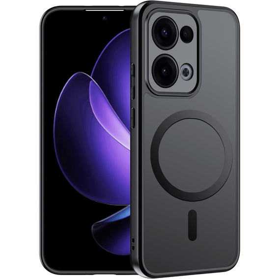 Etui do Oppo Reno 13, do MagSafe, ERBORD Matt Case, czarny