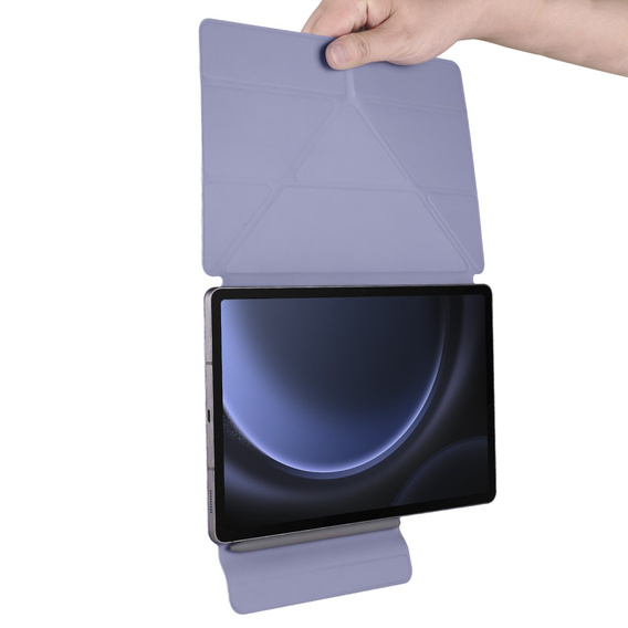 Magnetyczne etui origami do Samsung Galaxy Tab S10 Lite / S10 FE / S9 FE / S9 – ciemnofioletowe