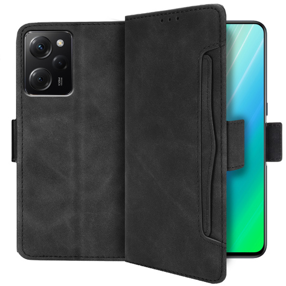 Etui z klapką do Xiaomi Poco X5 Pro 5G, Card Slot, czarne