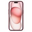 Etui do iPhone 15, Silicone Lite, czerwone
