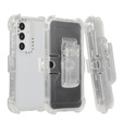 Pancerne Etui do Samsung Galaxy S24, Belt Clip, z klipsem, przezroczyste