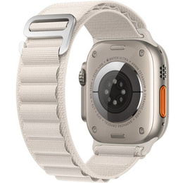 Pasek Nylonowy do Apple Watch 1/2/3/4/5/6/7/8/9/10/11/SE Ultra 1/2/3 42/44/45/46/49mm, Biały