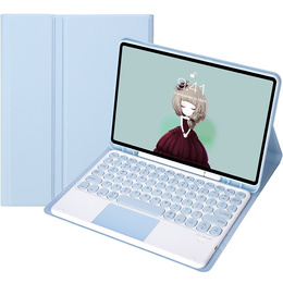 Etui z klawiaturą do Samsung Galaxy Tab S6 Lite 10.4" 2020/2022/2024, Touchpad Pen Slot, niebieskie
