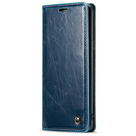 Etui z klapką CASEME do Samsung Galaxy S8, Waxy Textured, niebieskie