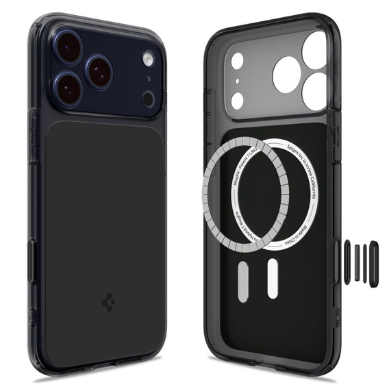 Etui z MagSafe Spigen do iPhone 17 Pro, Ultra Hybrid "T", Matte Black
