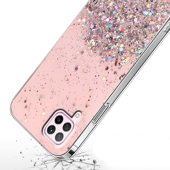 Etui do Huawei P40 Lite, Glittery, różowe