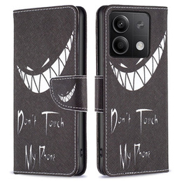 Etui z klapką do Xiaomi Redmi Note 13 5G, Wallet, Don't Touch My Phone czarne