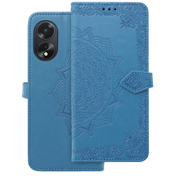 Etui z klapką do Oppo A38 4G / Oppo A18 4G, Mandala, niebieskie