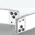 Etui do iPhone 17 Pro Max, silikonowe z twardym tyłem, przezroczyste