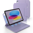 Etui z klawiaturą do iPad 11" 2025 A16 (11 gen.) / iPad 10.9" 2022 (10 gen.), Dexnor Magnetic Keyboard Touchpad, fioletowe