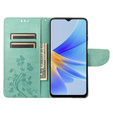 Etui z klapką do Oppo A17, Butterfly, zielone