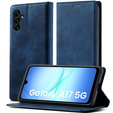 Etui z klapką do Samsung Galaxy A17 5G, Smart Suede - granatowe