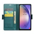 Etui z klapką CASEME do Samsung Galaxy A54 5G, Litchi Wallet, zielone
