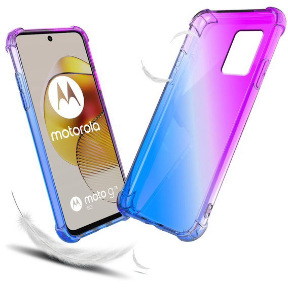 Etui Gradient Dropproof do Motorola Moto G73 5G, Fioletowe / niebieskie