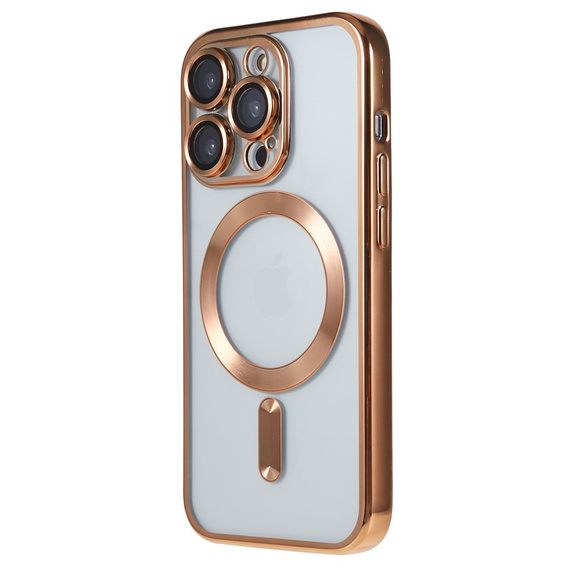 Zestaw Etui do iPhone 13 Pro, MagSafe Hybrid, złote + Szkło