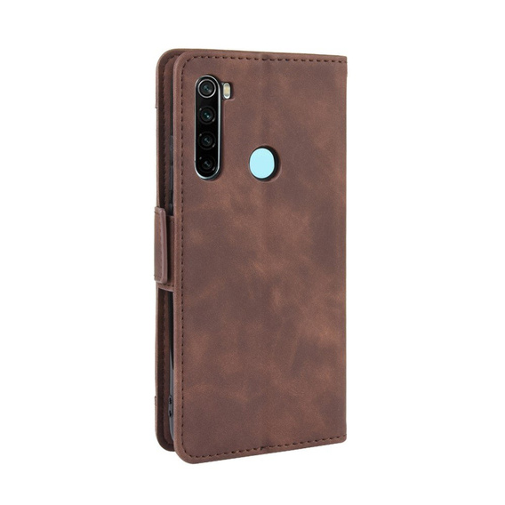 Etui z klapką do Xiaomi Redmi Note 8T, Card Slot, brązowe