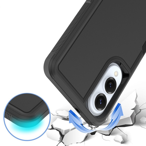 Etui pancerne do Samsung Galaxy S25 Edge, Dual Shockproof, czarne