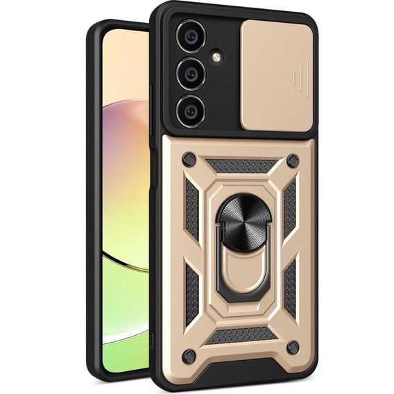 Etui pancerne do Samsung Galaxy A05s, CamShield Slide, złote