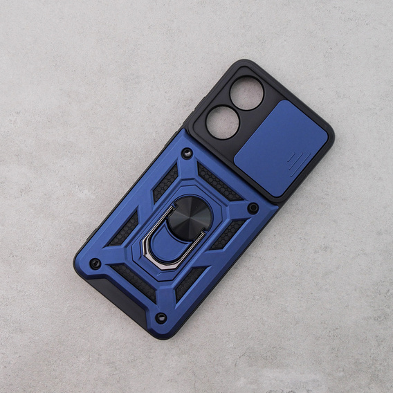 Etui pancerne do Oppo A78 4G, CamShield Slide, niebieskie