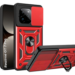 Etui pancerne do Realme GT 7 Pro, CamShield Slide, czerwone